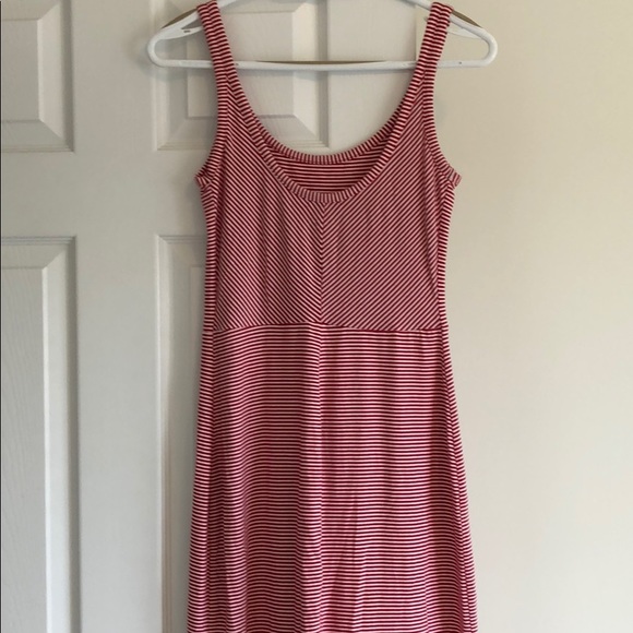 Red and White Striped Maxi Dress - Picture 4 of 6